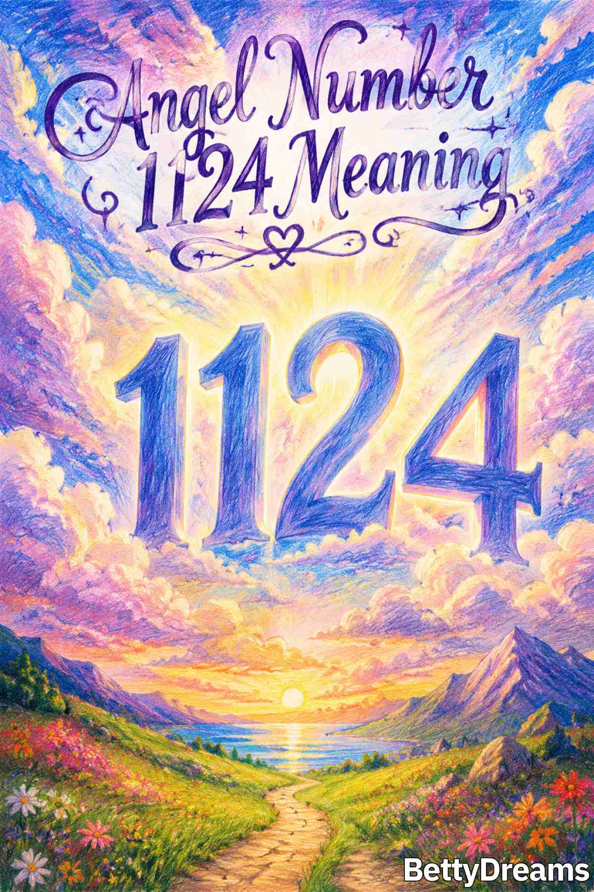 Visual overview of what angel number 1124 means