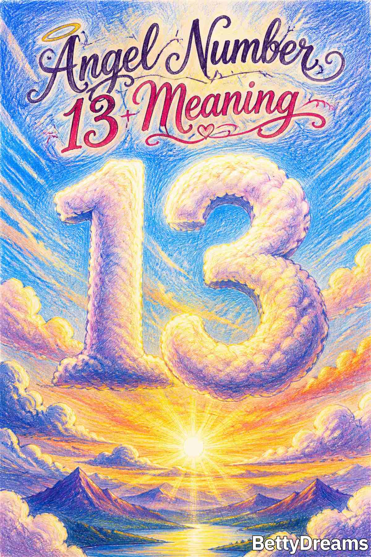 Illustration representing angel number 13