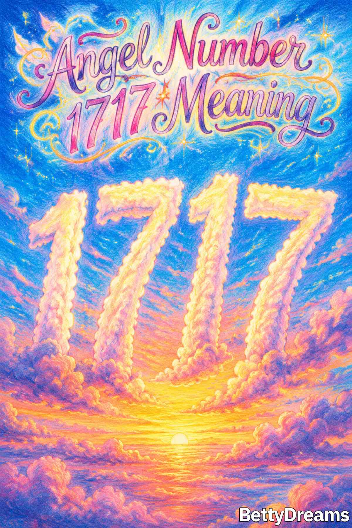 Graphic showing the significance of angel number 1717