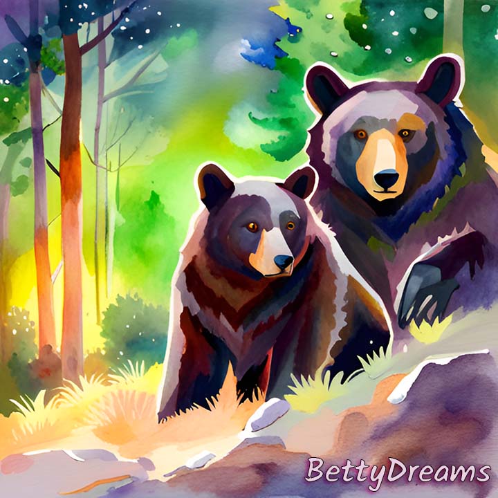 2 black bears