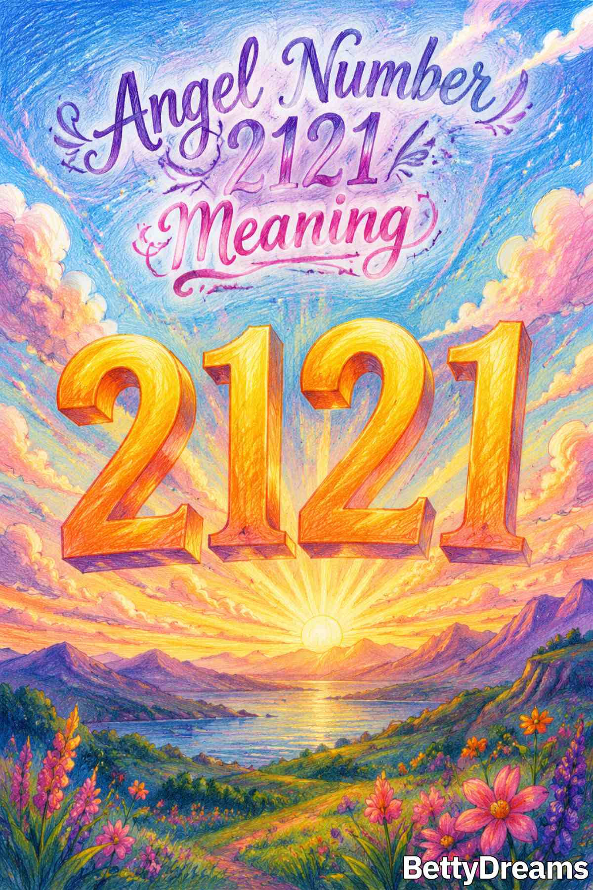 What angel number 2121 means visual graphic