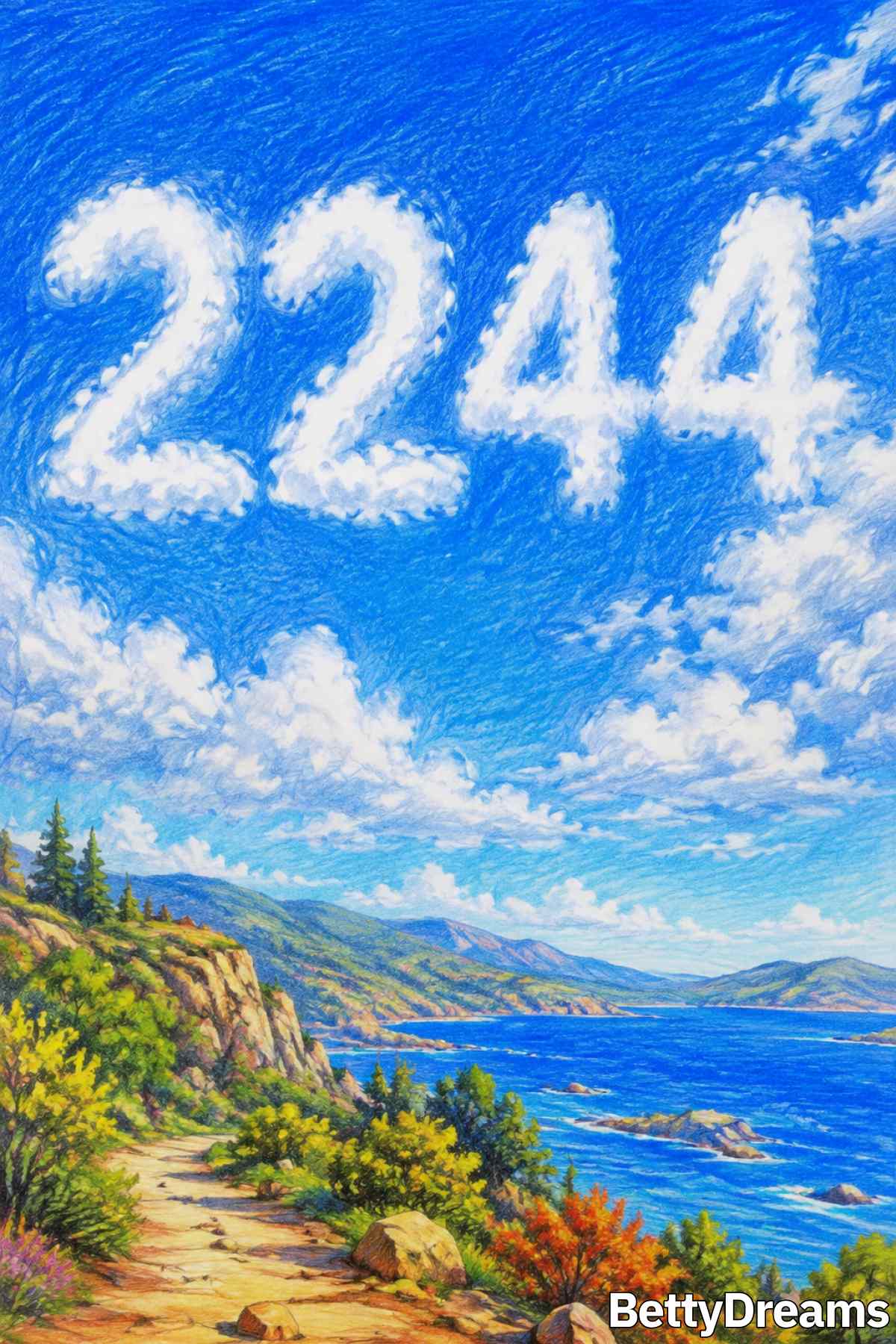 angel number 2244 concept illustration