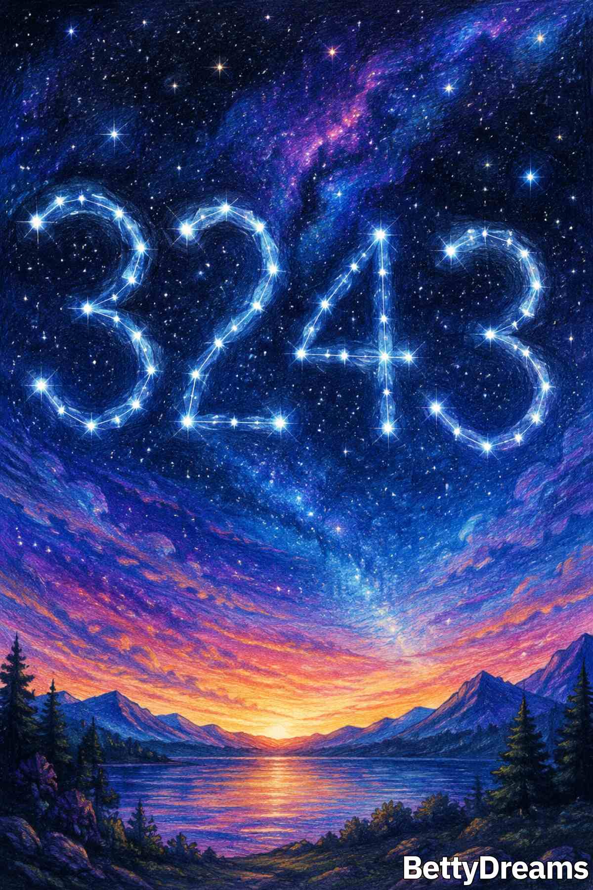 illustration explaining the 3243 angel number