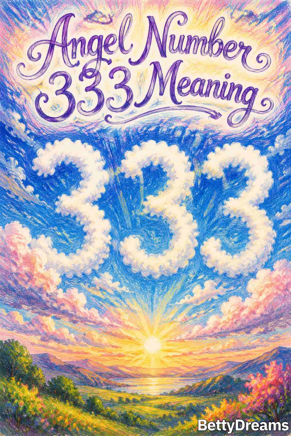 Simple graphic about what angel number 333 means