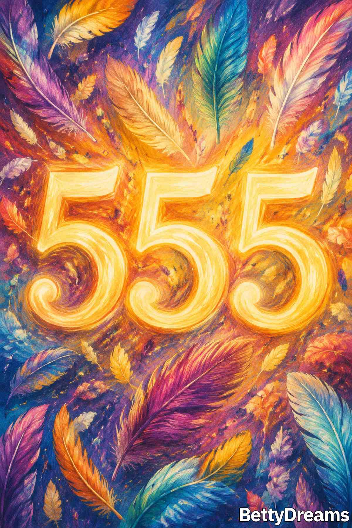 Illustration depicting the general meaning of angel number 555