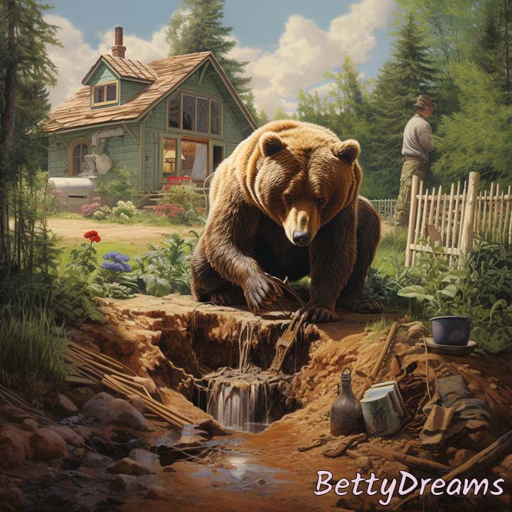 Bear Digging Around Your House