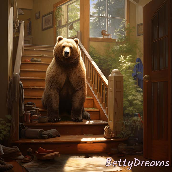 Bear Roaming Around The House
