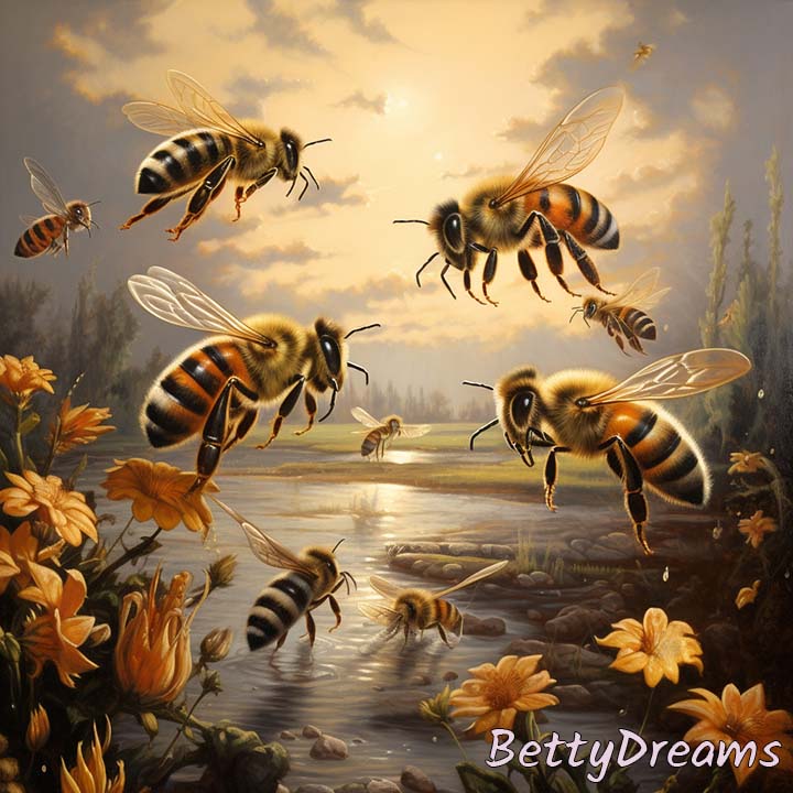 Bees Flying