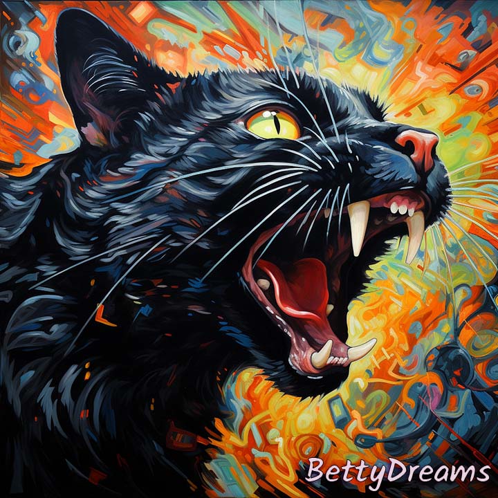 Black Cat Hissing
