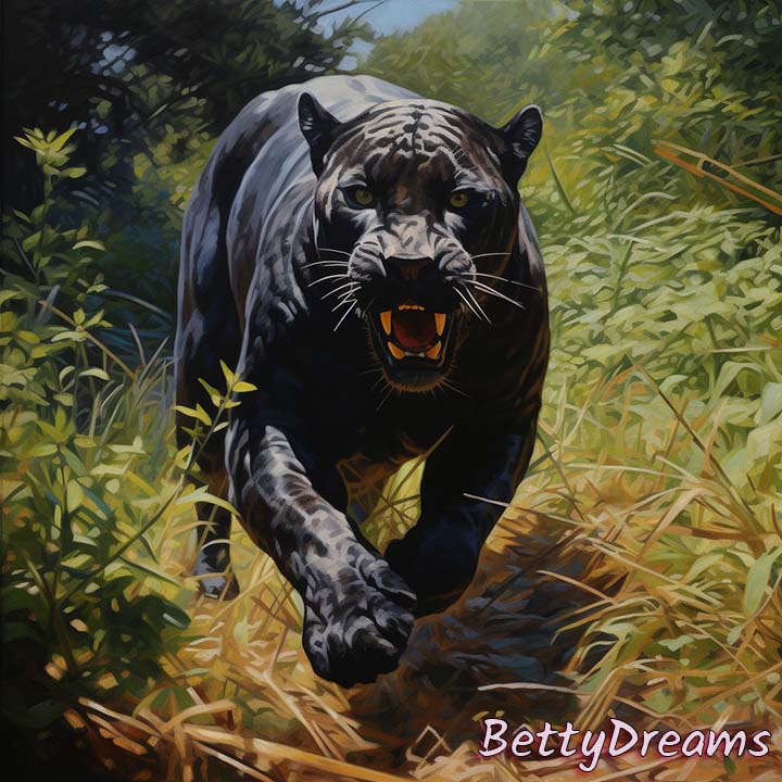 Black Panther Chasing