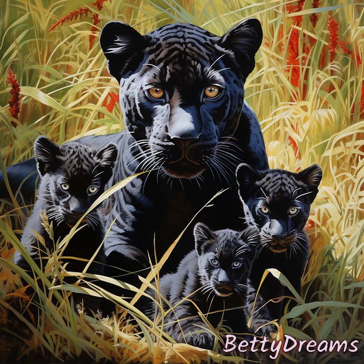 Black Panther and Cubs