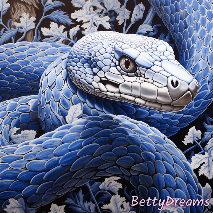Blue and White Snake
