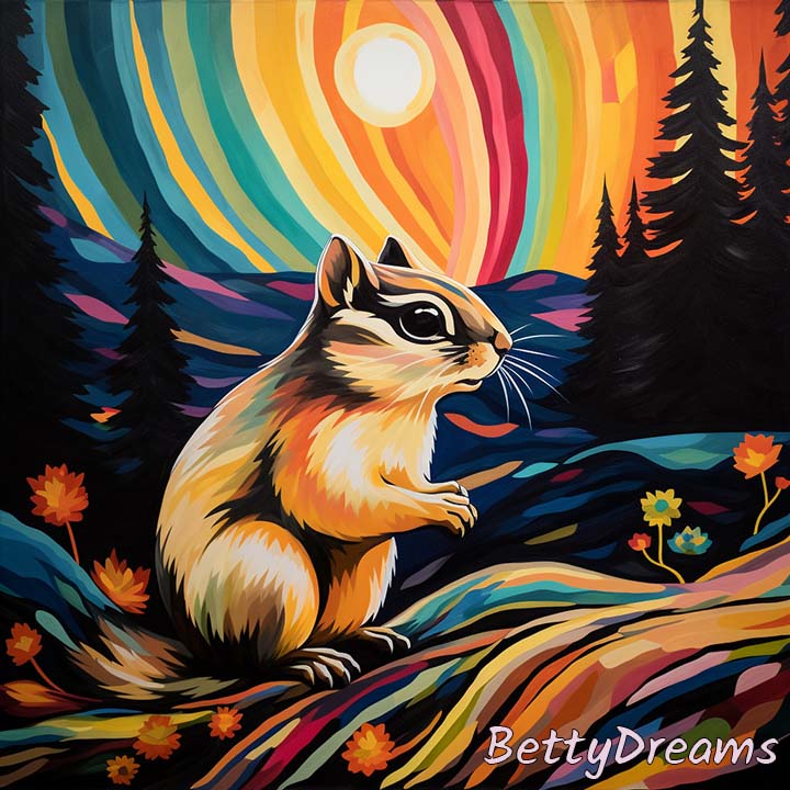 Chipmunk During Nighttime