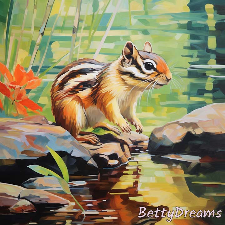 Chipmunk Near Water