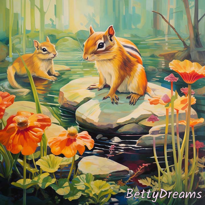 Chipmunk Playing with Others