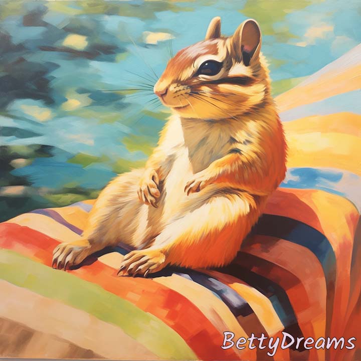 Chipmunk Sunbathing
