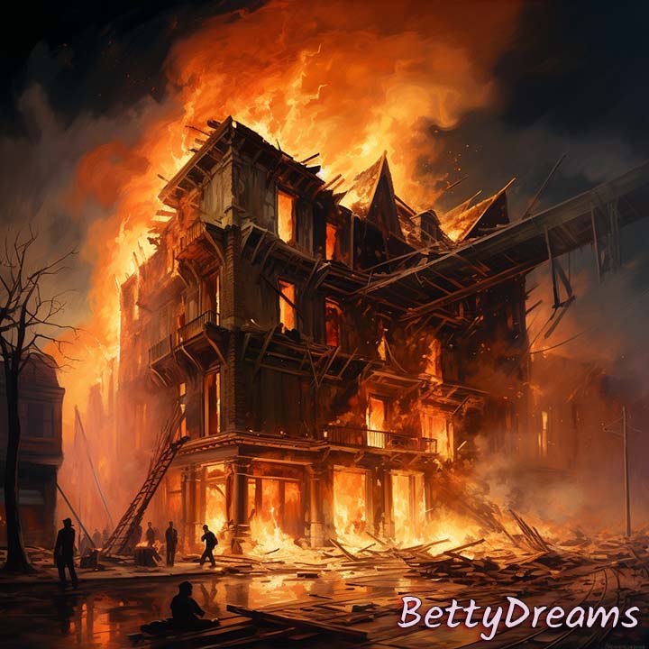 Collapsing Building and Fire
