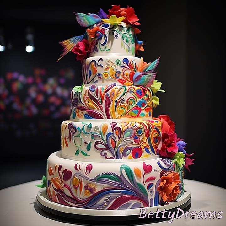 Colorful Wedding Cake