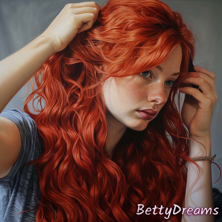Combing Red Hair