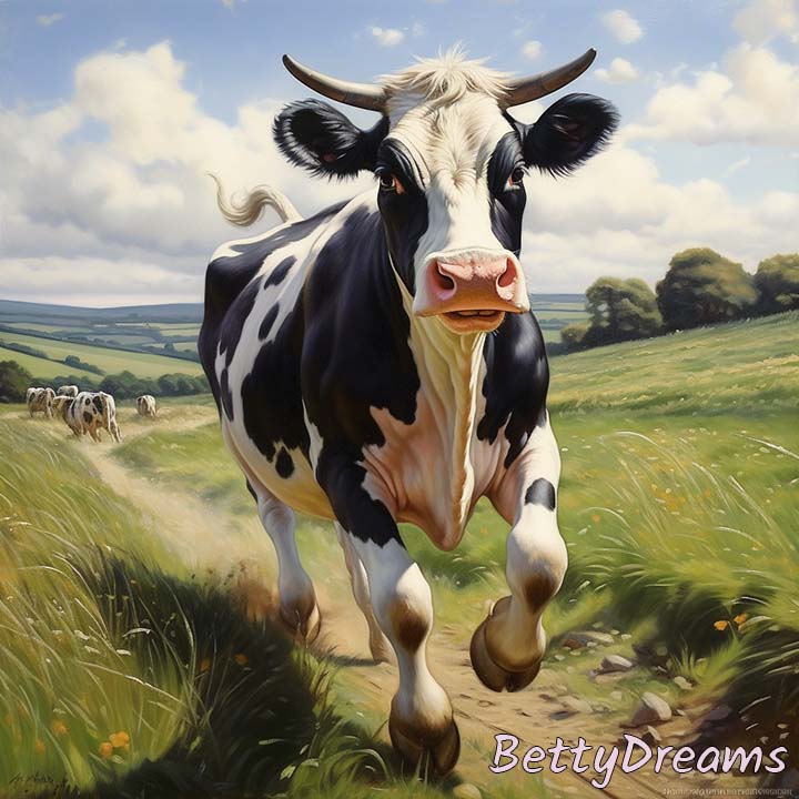 Cow Running Towards You