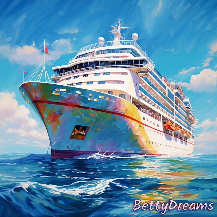 Cruise Ship Sailing Smoothly