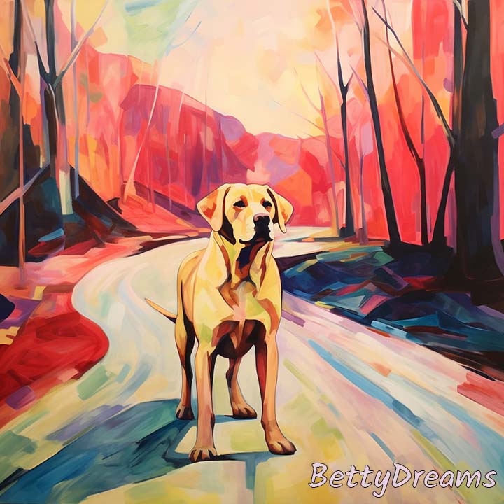 Dog Looking Both Ways Before Crossing Your Path