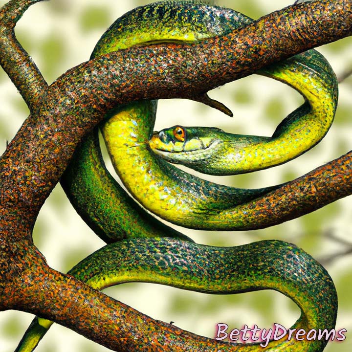 Dream about Green Snake in a Tree