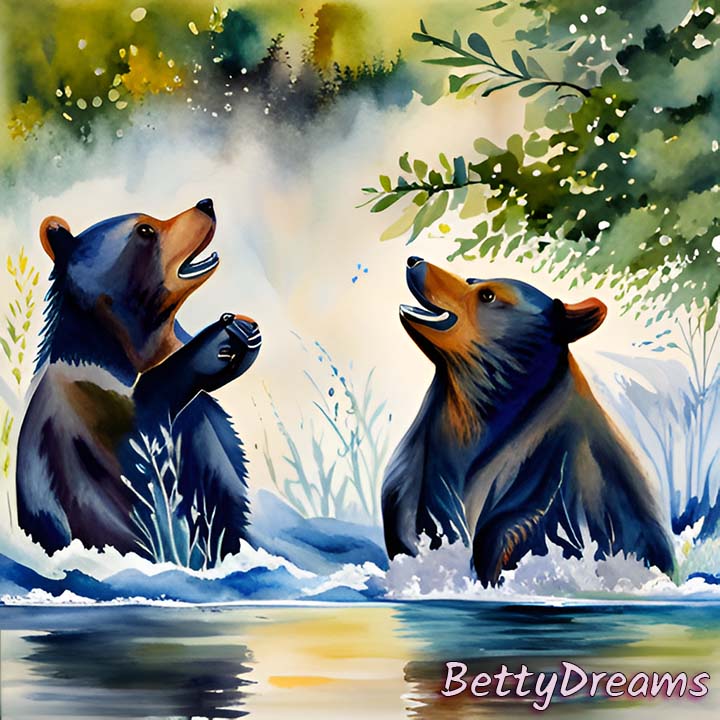 Dream of Bears Playing in a River