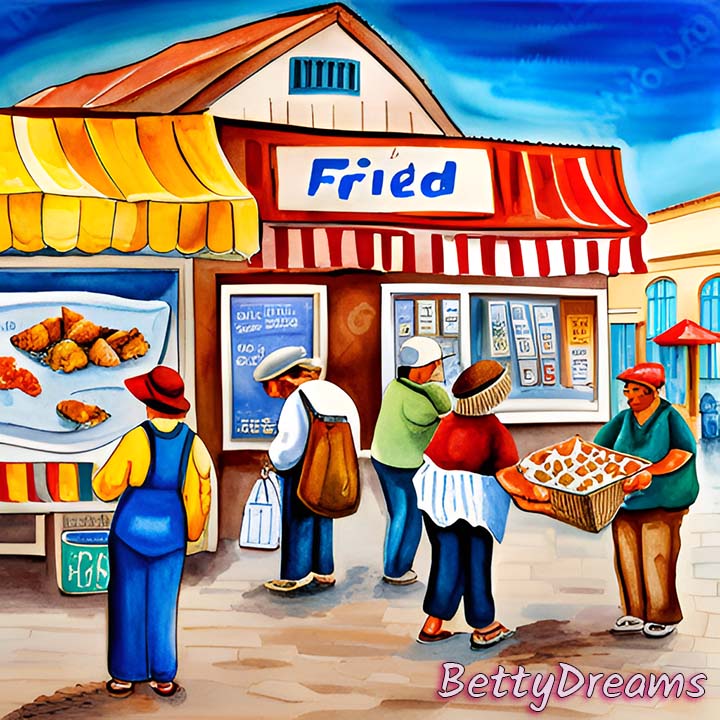 Dream of Fried Fish In A Marketplace