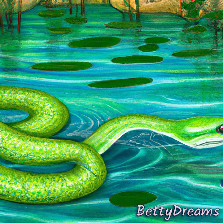 Dream of Green Snake in Water