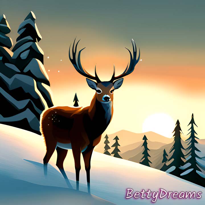 Dream of a Deer in the Snow