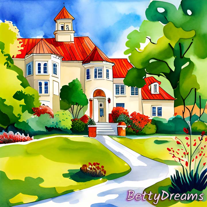 Dream of a Mansion with Beautiful Gardens