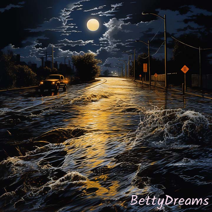 Dreams About Flooded Roads at Night