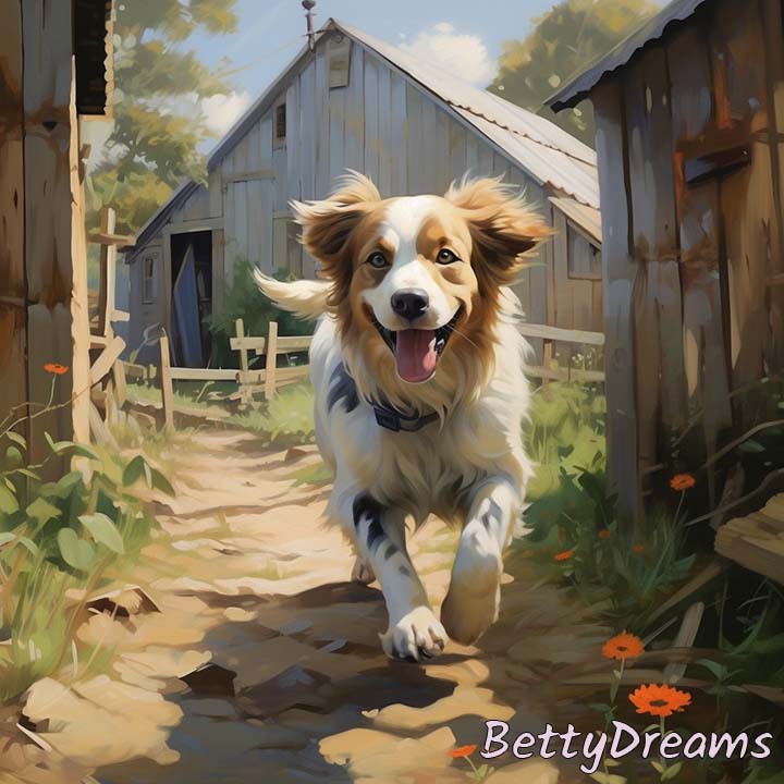 Friendly Dog Following You