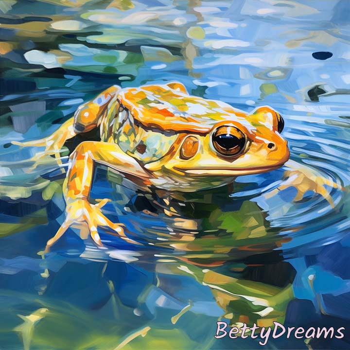 Frog in Clear Water