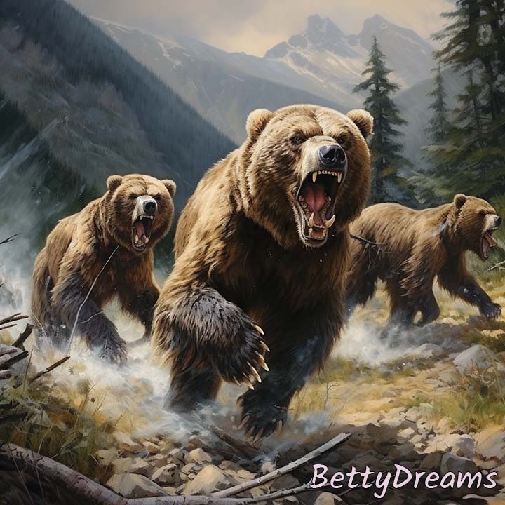Grizzly Bears Attacking