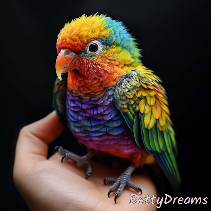 Holding a Colorful Bird in Your Hand
