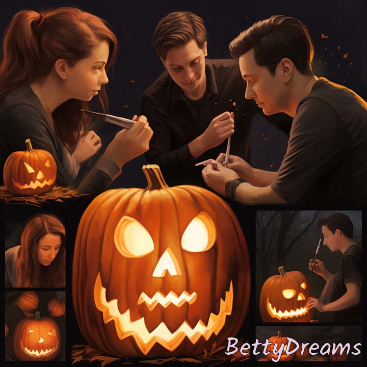I dreamed that I was carving pumpkins with my family