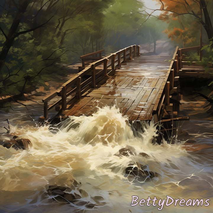 I had a dream where I saw a bridge over a flooded road