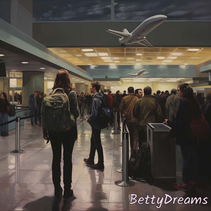 I was at the airport, standing in a long line to get through security
