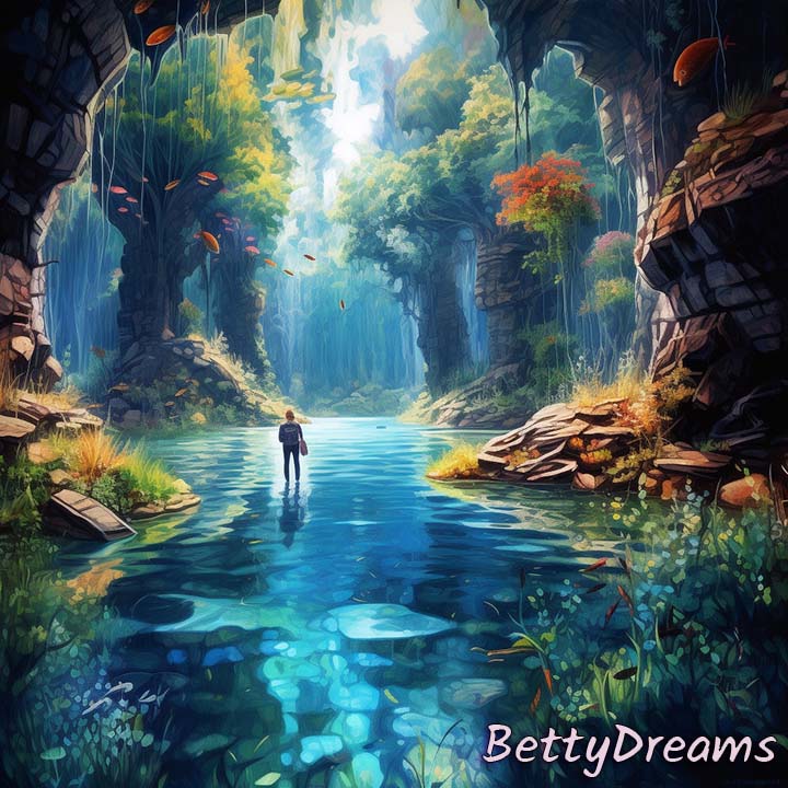 In my dream, I found myself in a clear river