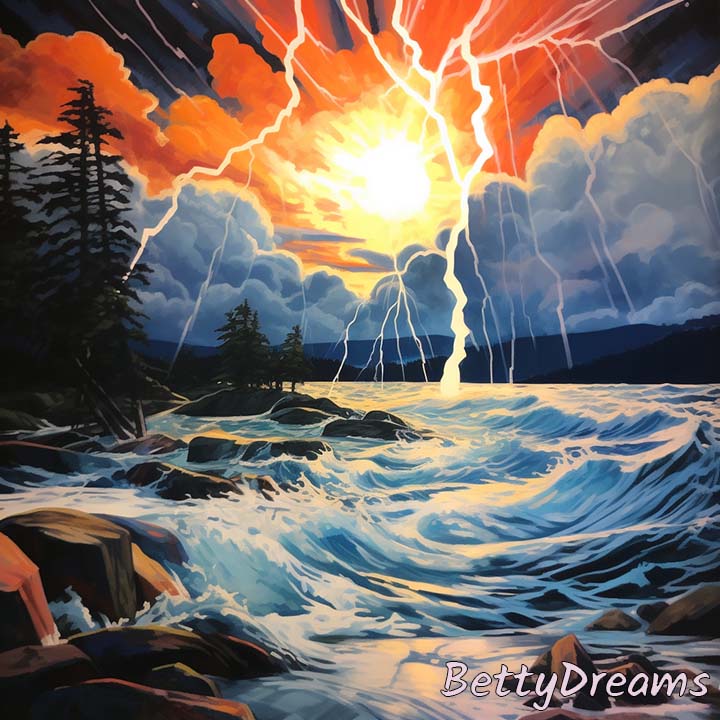 Lightning Striking Water