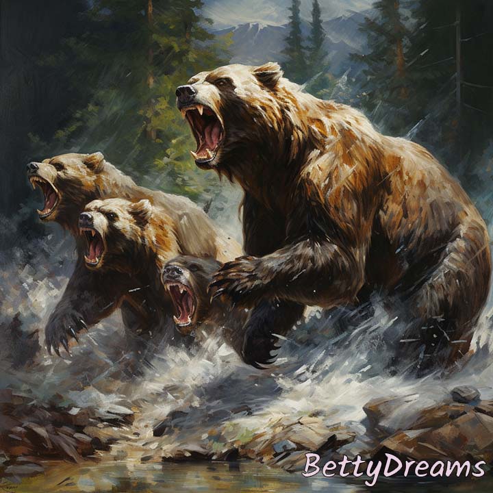 Multiple Bears Attacking