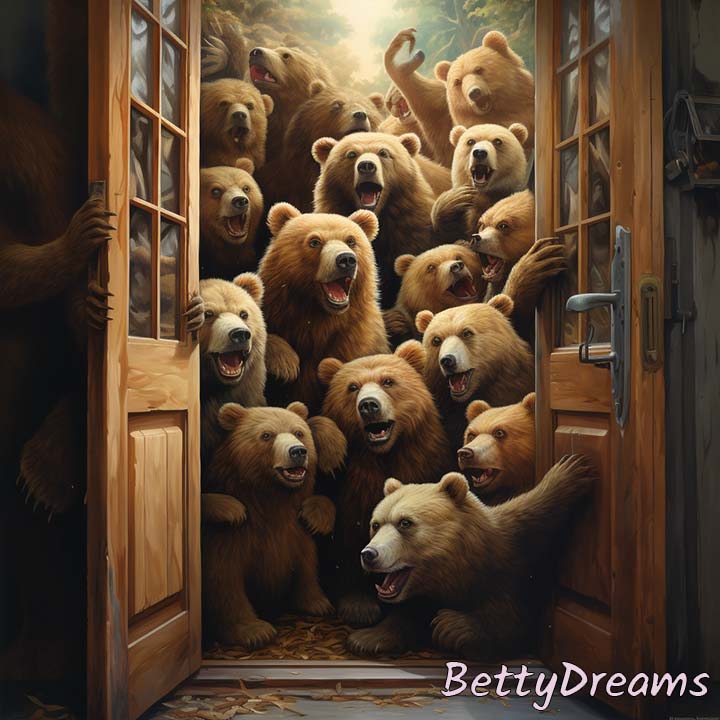 Multiple Bears Trying to Open Your Door
