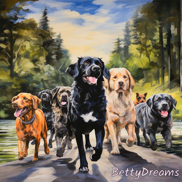 Multiple Dogs Crossing Your Path
