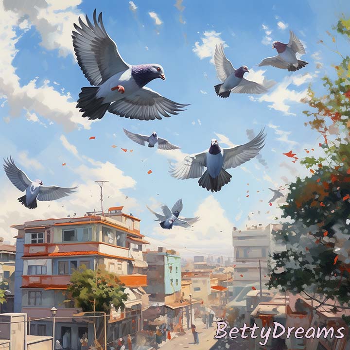 Pigeons Flying Around You