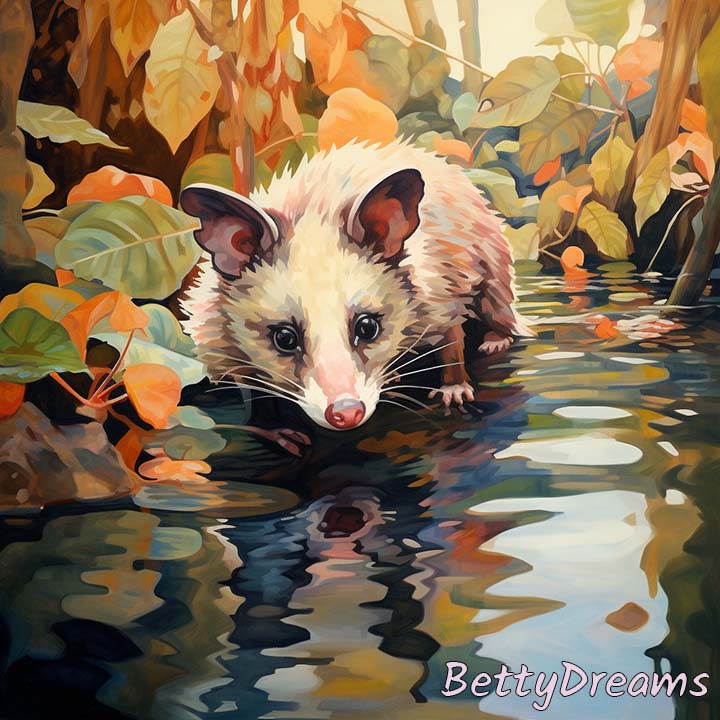 Possum Near Water