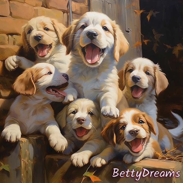 Puppies Learning to Bark