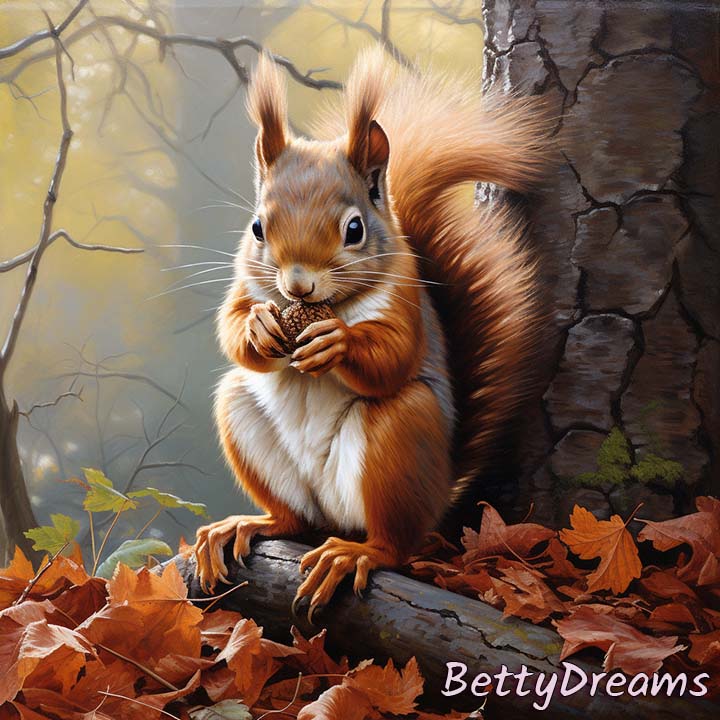 Squirrel Eating Nuts