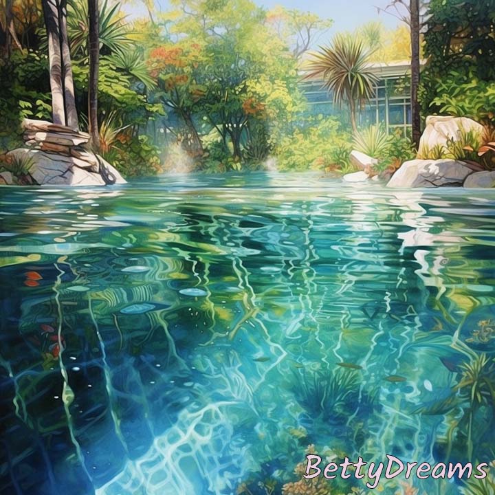 Swimming in Clear Pool Water